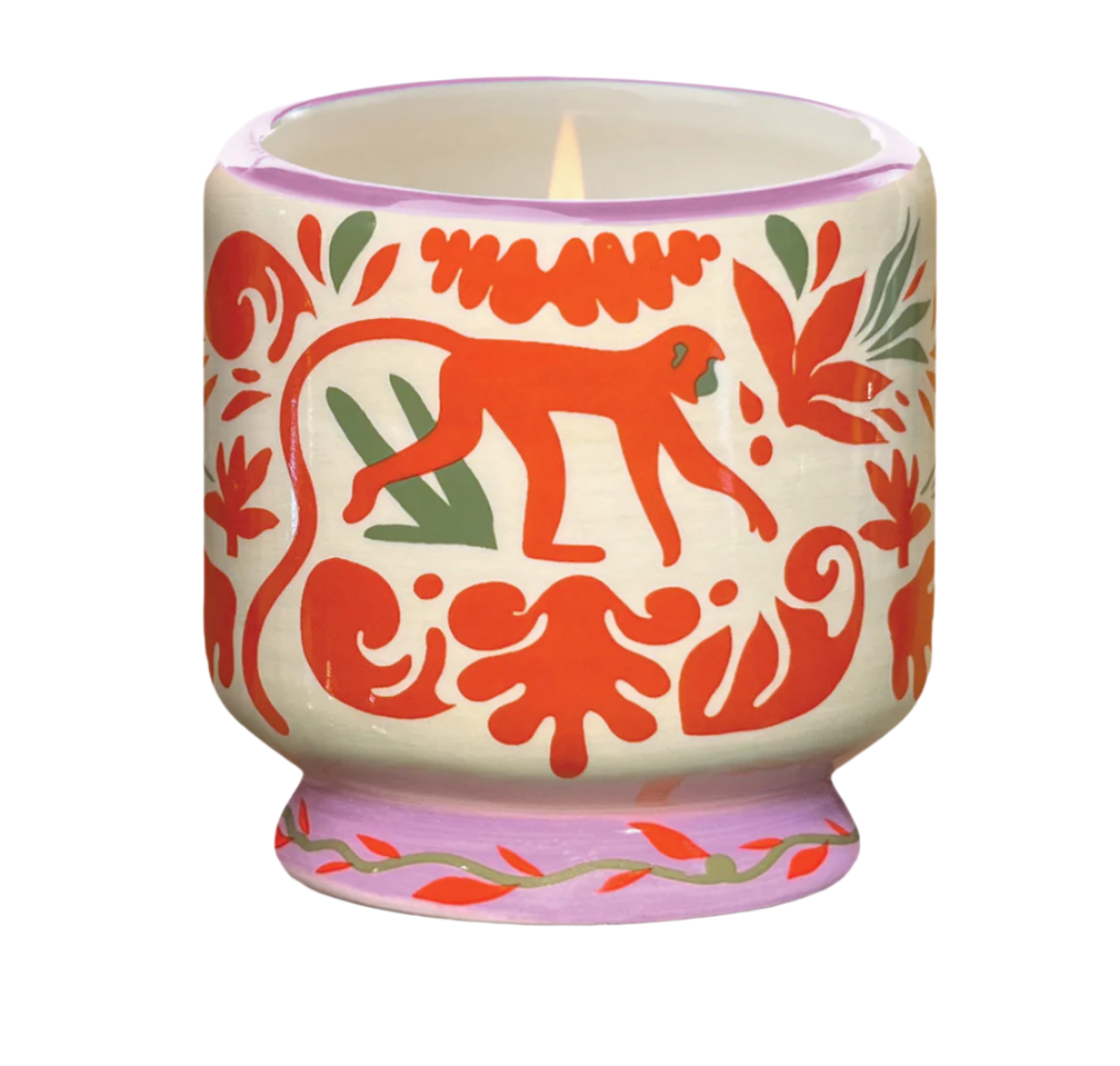 ceramic candle with black coconut and sandalwood scent, great birthday or thank you gift